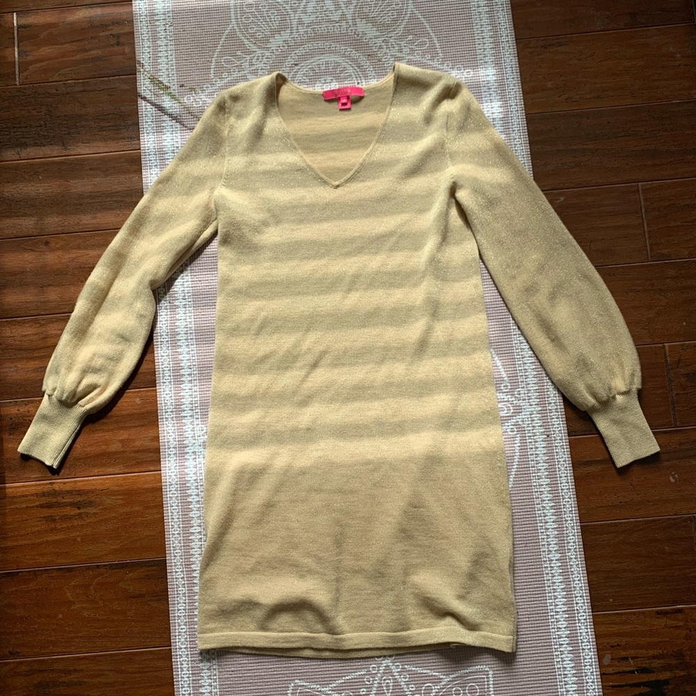Golden midi Lily Pulitzer dress